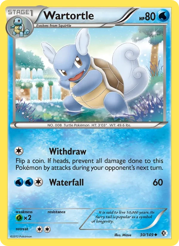 Wartortle 30/149 Boundaries Crossed Pokémon Karte