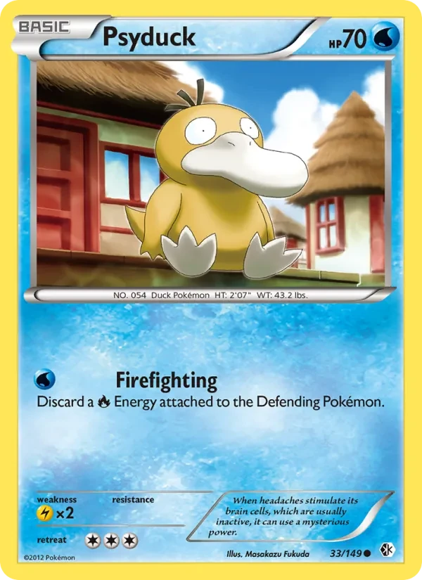 Psyduck 33/149 Boundaries Crossed Pokémon card