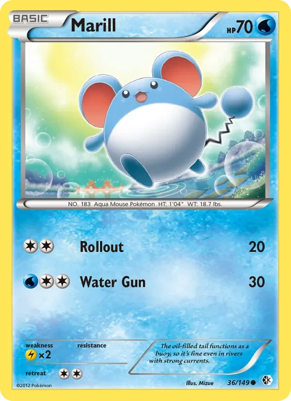 Marill 36/149 Boundaries Crossed Pokémon card