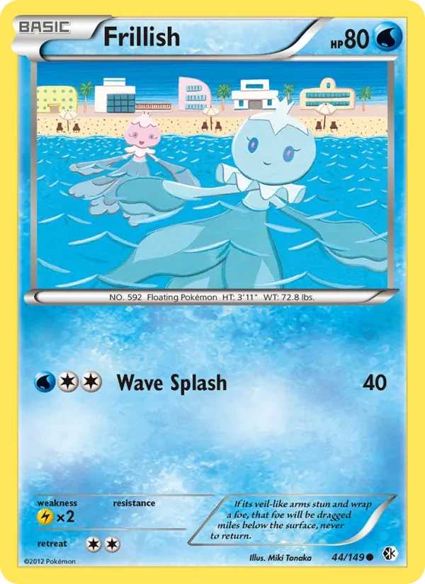 Frillish 44/149 Boundaries Crossed Pokémon card