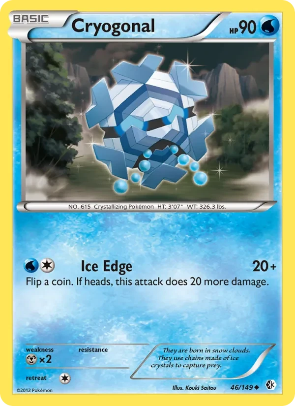 Cryogonal 46/149 Boundaries Crossed Pokémon Karte
