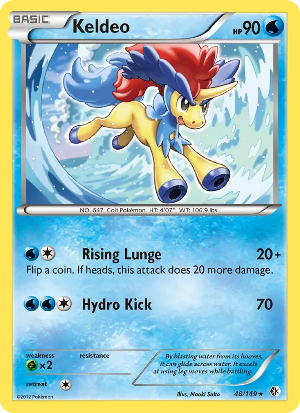Keldeo 48/149 Boundaries Crossed Pokémon card