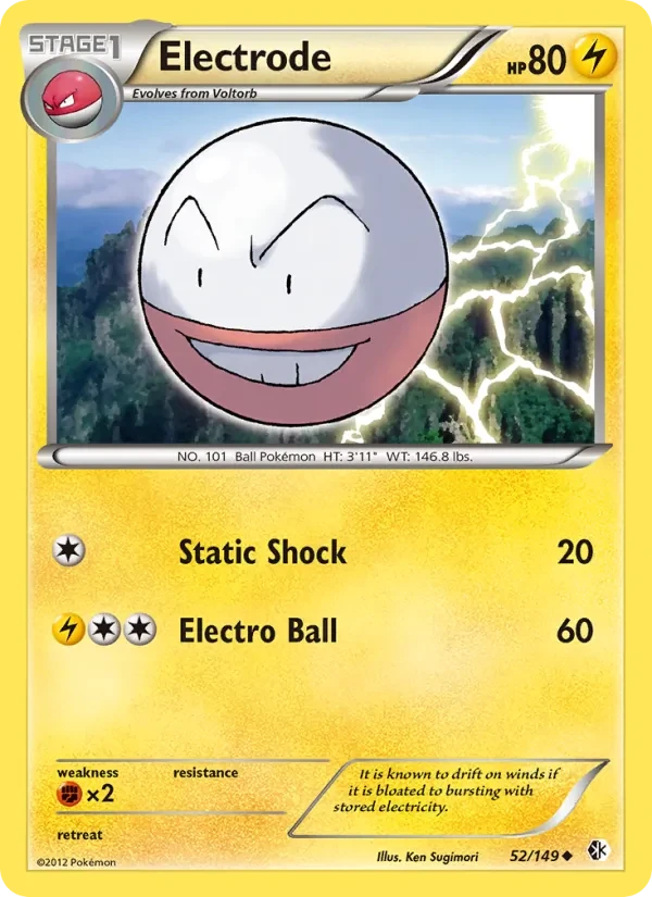 Electrode 52/149 Boundaries Crossed Pokémon card