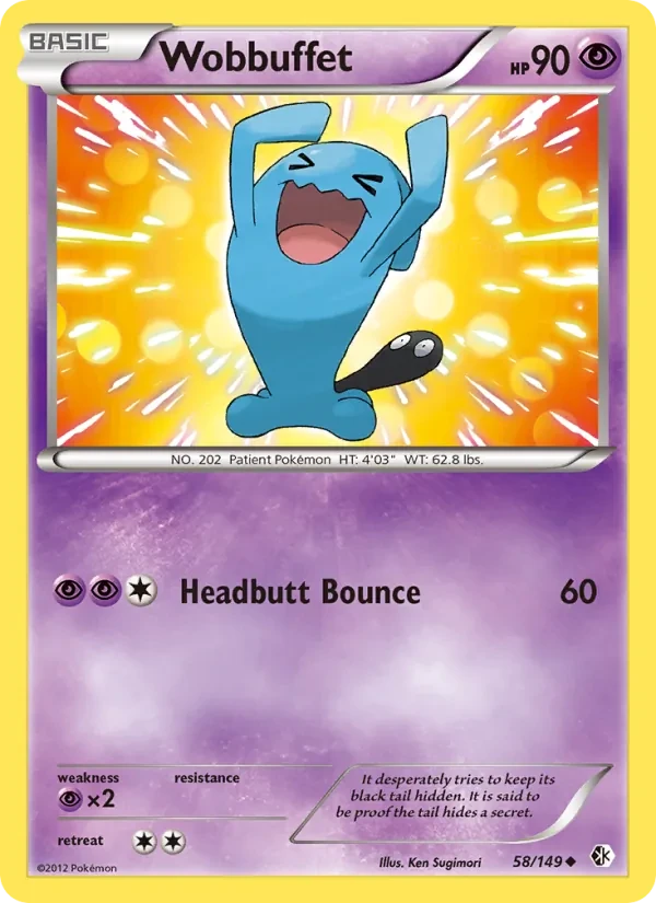 Wobbuffet 58/149 Boundaries Crossed Pokémon card