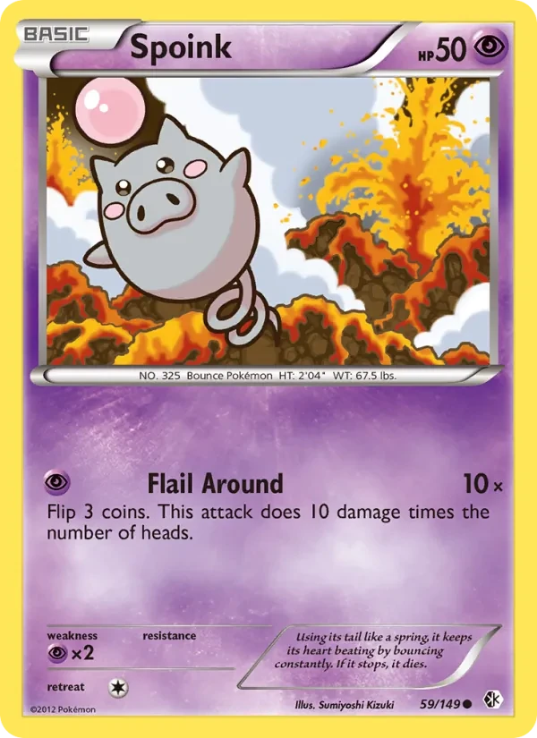 Spoink 59/149 Boundaries Crossed Pokémon card
