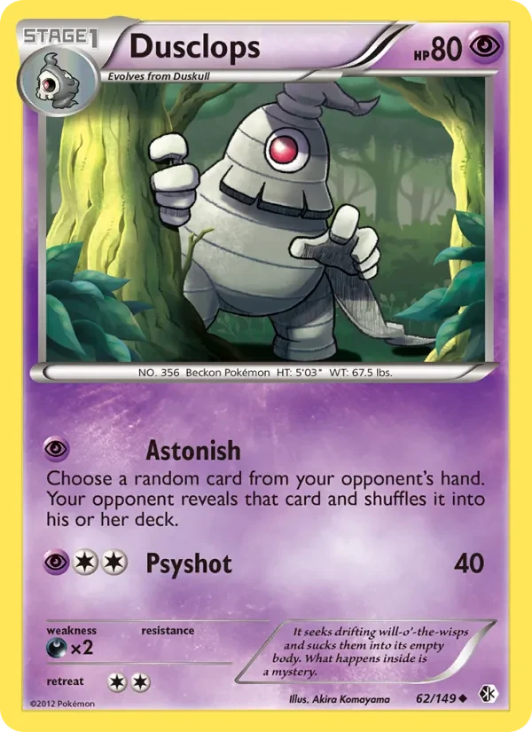 Dusclops 62/149 Boundaries Crossed Pokémon card