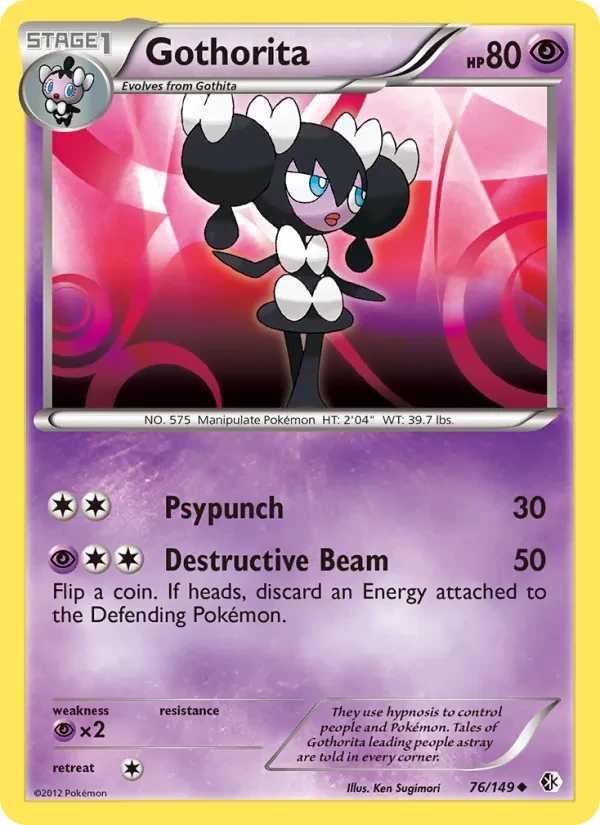 Gothorita 76/149 Boundaries Crossed Pokémon card