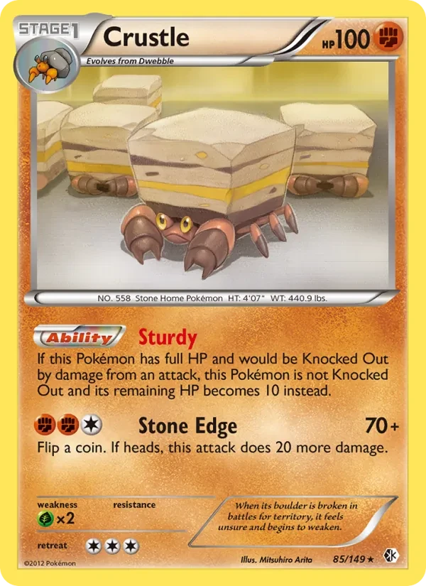 Crustle 85/149 Boundaries Crossed Pokémon card