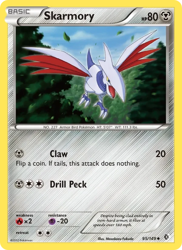 Carta Pokémon Skarmory 95/149 Boundaries Crossed