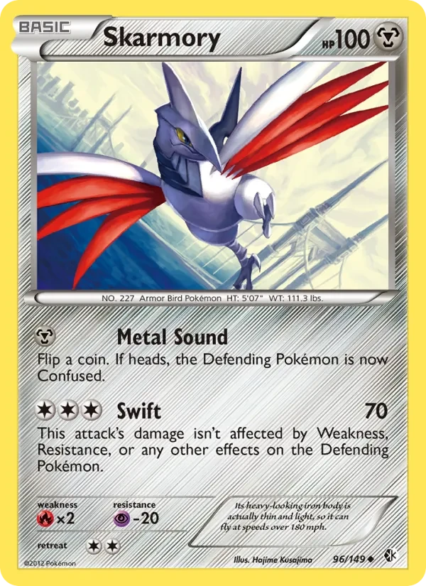 Skarmory 96/149 Boundaries Crossed Pokémon card