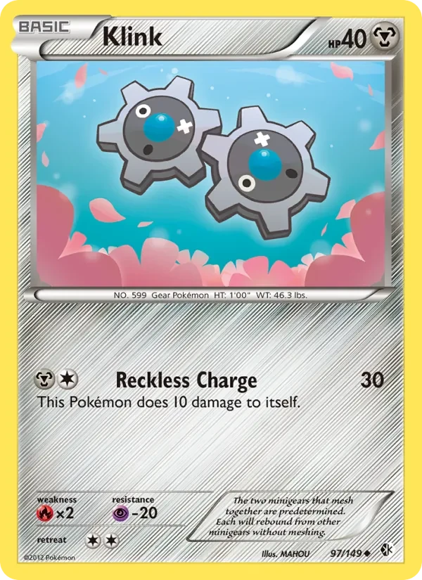 Klink 97/149 Boundaries Crossed Pokémon Karte