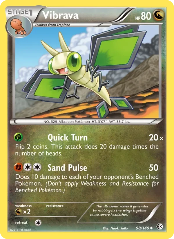 Vibrava 98/149 Boundaries Crossed Pokémon card