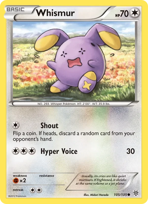 Whismur 105/135 Plasma Storm Pokémon card