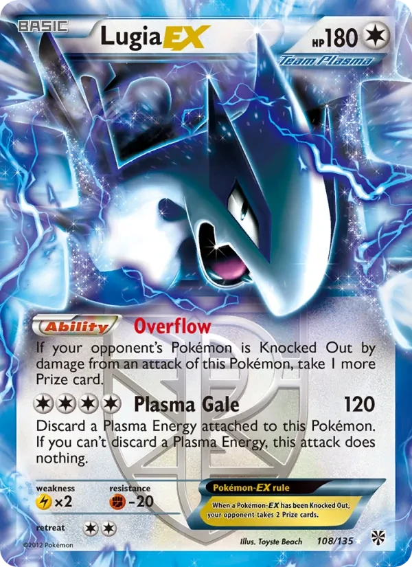 Lugia-EX 108/135 Plasma Storm Pokémon card