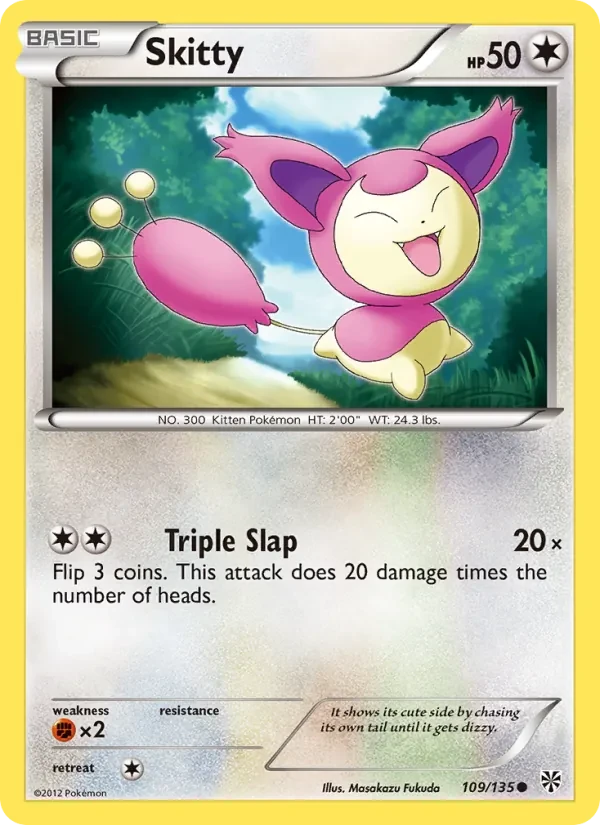 Skitty 109/135 Plasma Storm Pokémon Karte