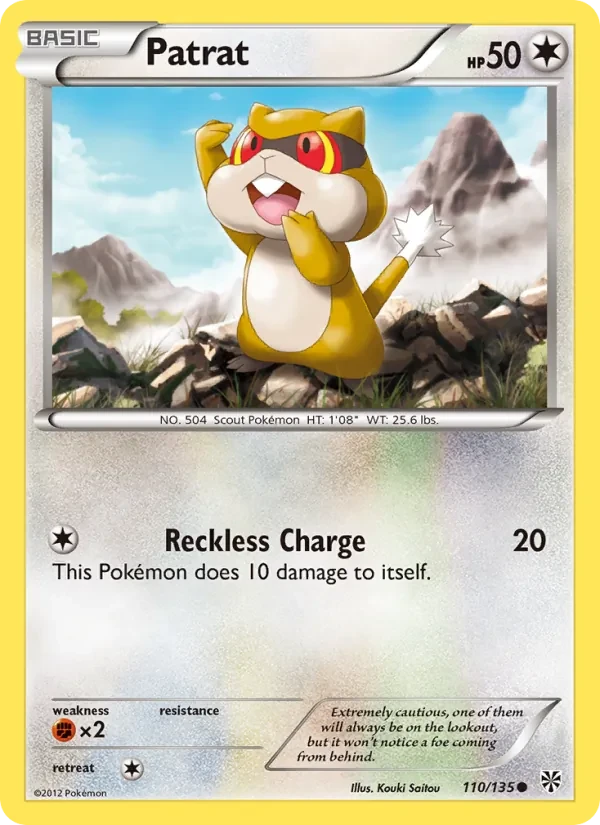 Patrat 110/135 Plasma Storm Pokémon card