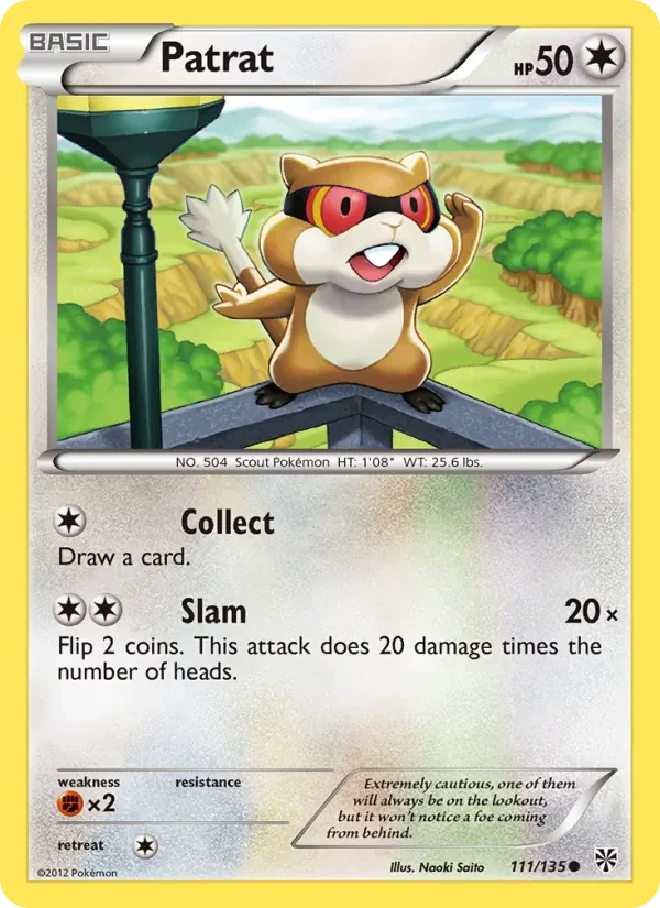 Patrat 111/135 Plasma Storm Pokémon card