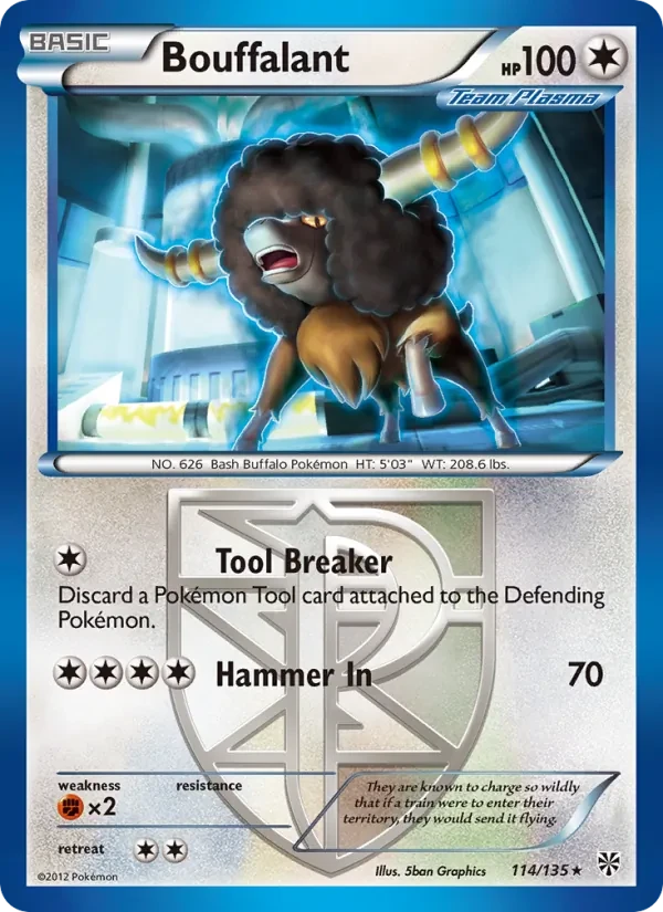 Bouffalant 114/135 Plasma Storm Pokémon card