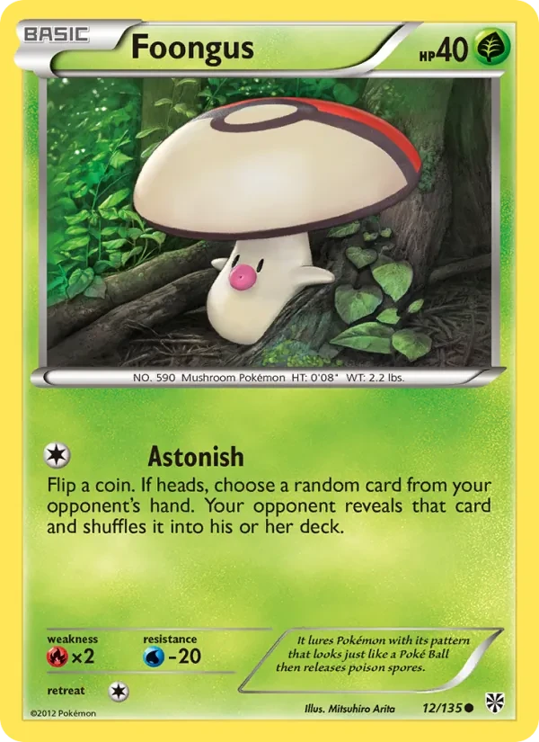 Foongus 12/135 Plasma Storm Pokémon Karte