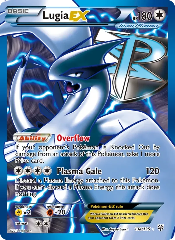 Lugia-EX 134/135 Plasma Storm Pokémon card