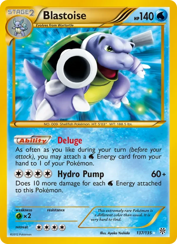 Blastoise 137/135 Plasma Storm Pokémon card