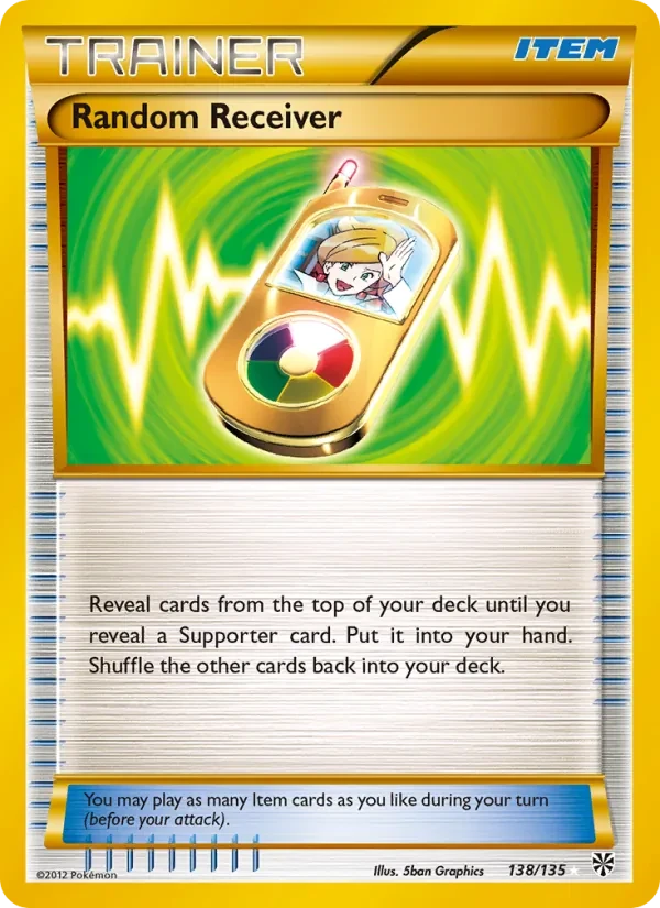 Random Receiver 138/135 Plasma Storm Pokémon card