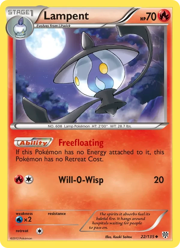 Carta Pokémon Lampent 22/135 Plasma Storm