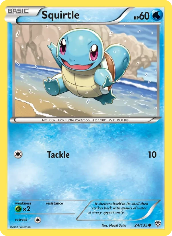 Squirtle 24/135 Plasma Storm Pokémon card