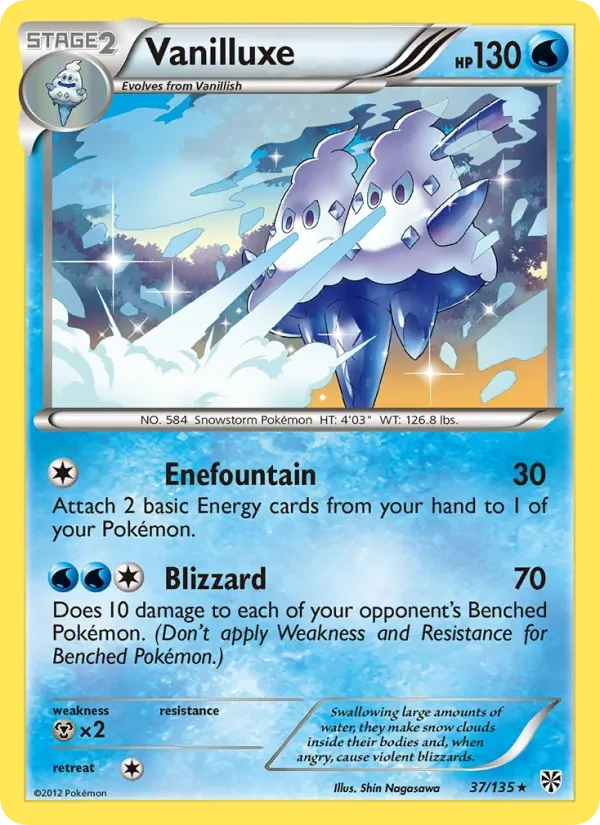 Vanilluxe 37/135 Plasma Storm Pokémon card