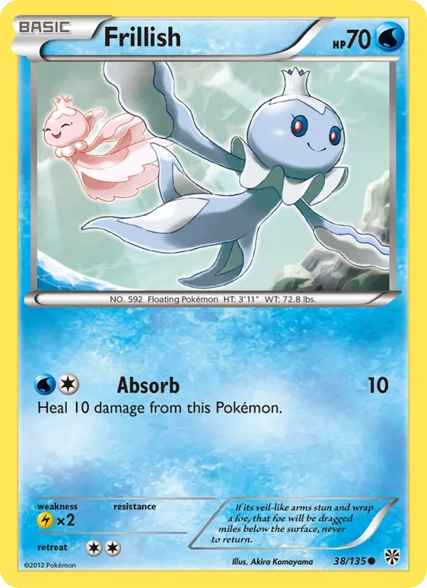 Frillish 38/135 Plasma Storm Pokémon Karte