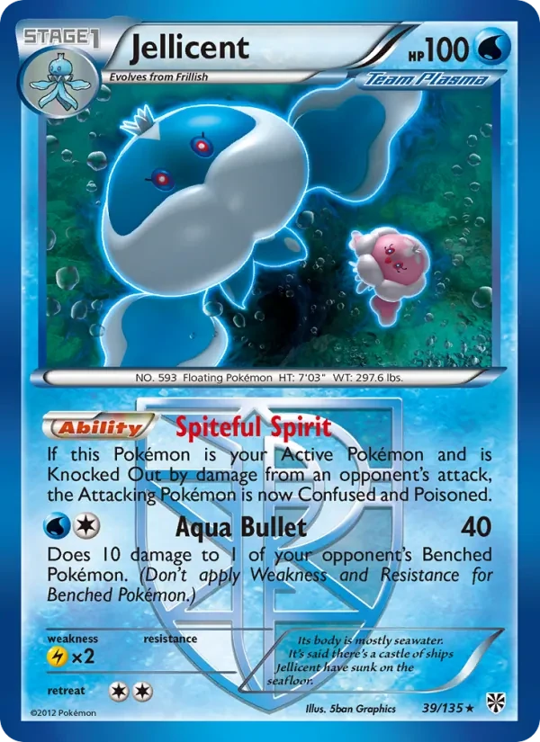 Jellicent 39/135 Plasma Storm Pokémon card