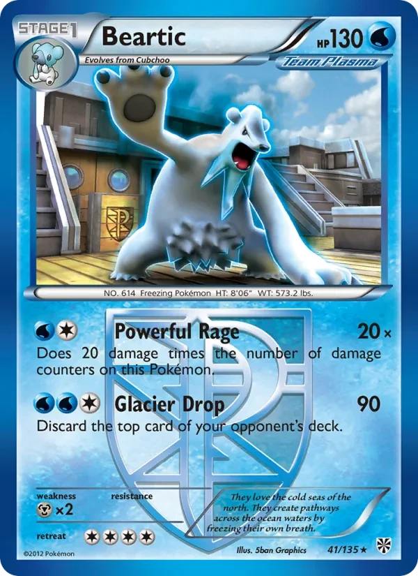 Carte Pokémon Beartic 41/135 Plasma Storm
