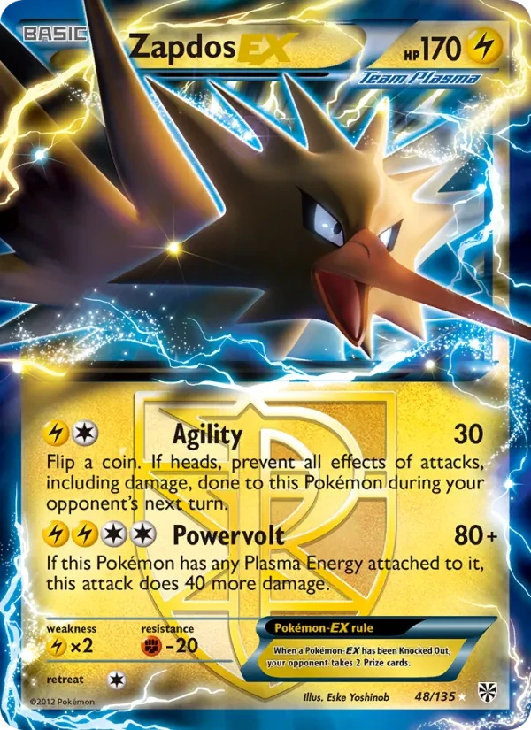 Zapdos-EX 48/135 Plasma Storm Pokémon card