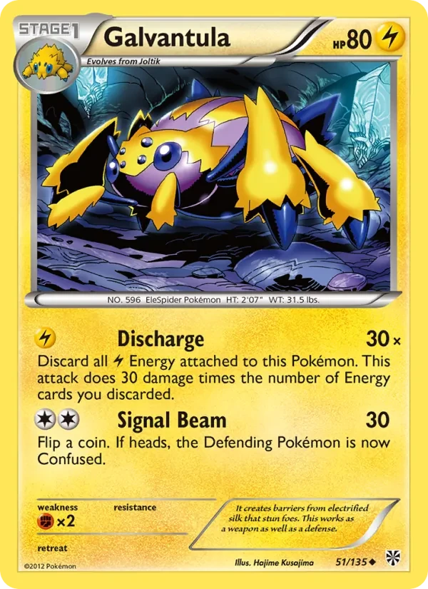 Galvantula 51/135 Plasma Storm Pokémon Karte
