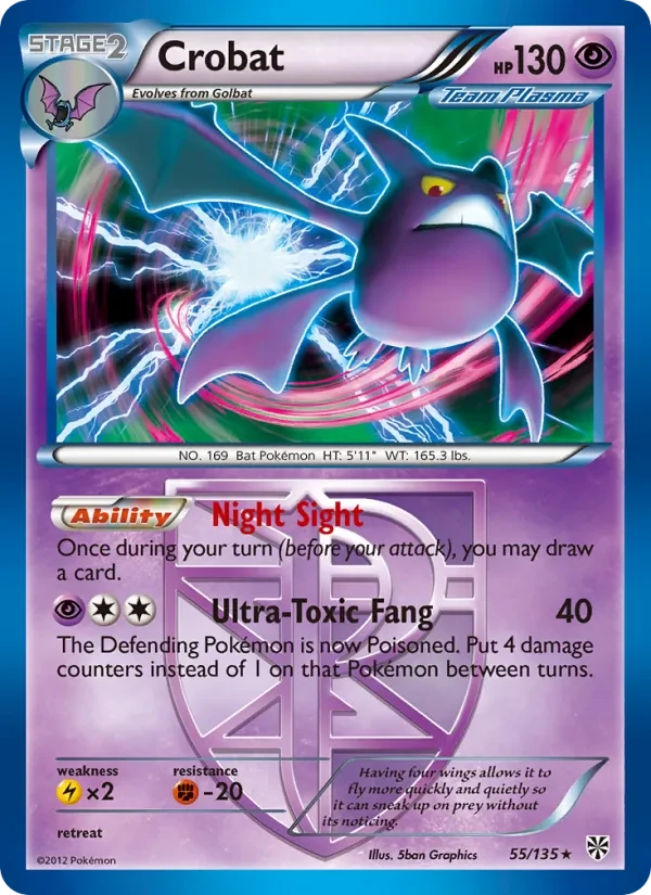 Carta Pokémon Crobat 55/135 Plasma Storm