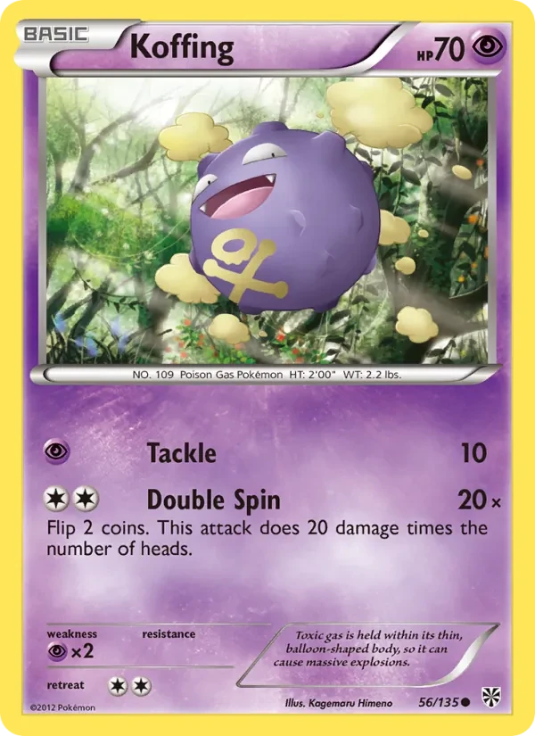 Koffing 56/135 Plasma Storm Pokémon Karte