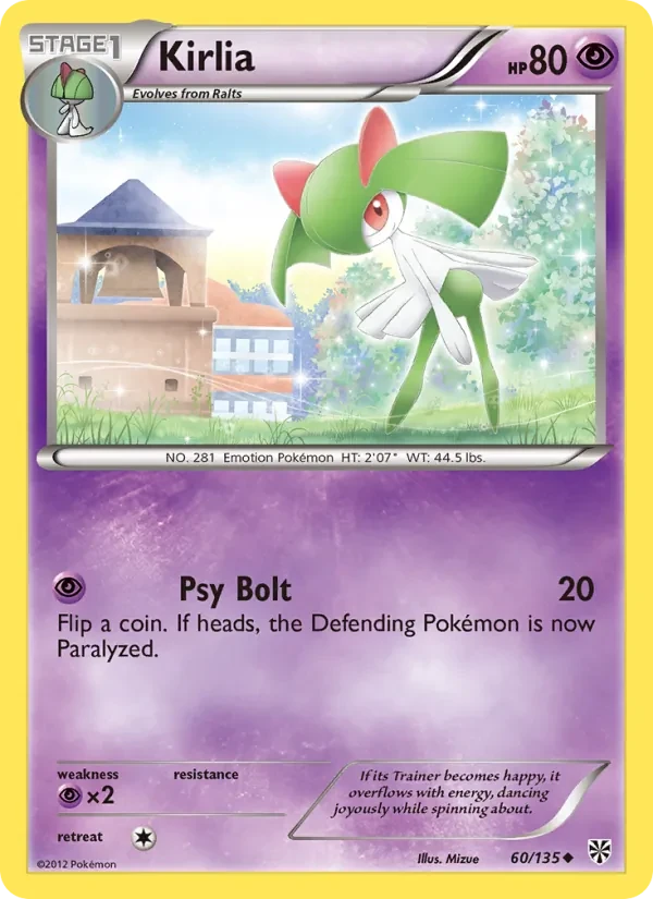 Kirlia 60/135 Plasma Storm Pokémon card