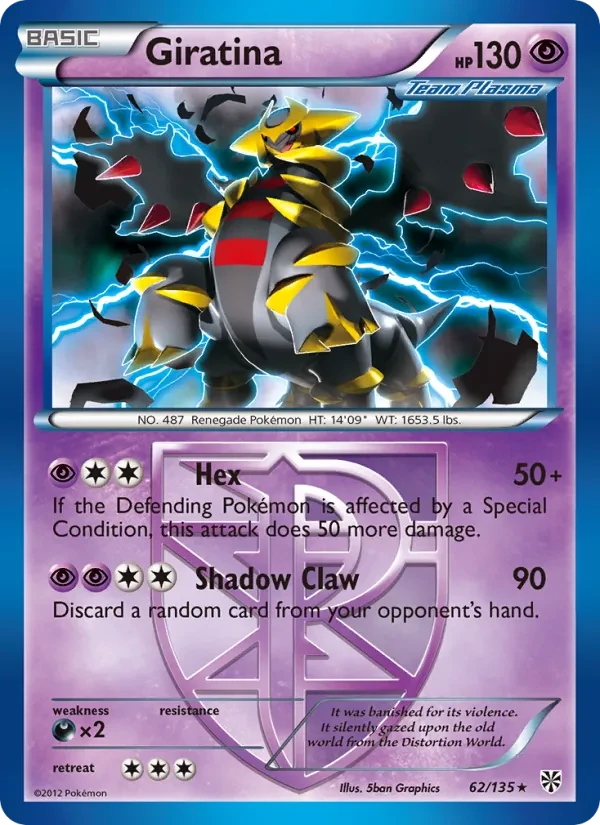 Giratina 62/135 Plasma Storm Pokémon card