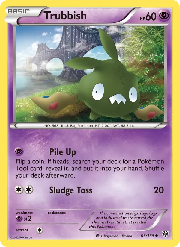 Trubbish 63/135 Plasma Storm Pokémon card