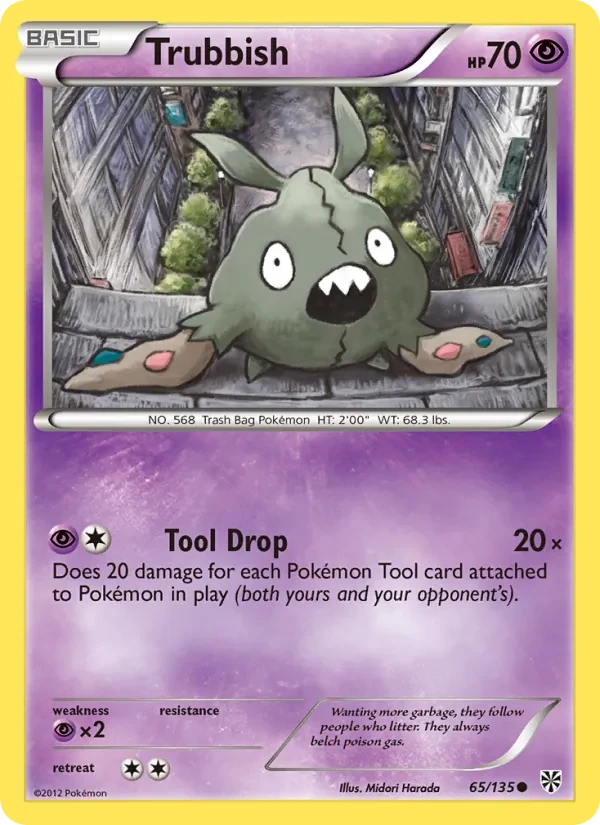 Trubbish 65/135 Plasma Storm Pokémon card