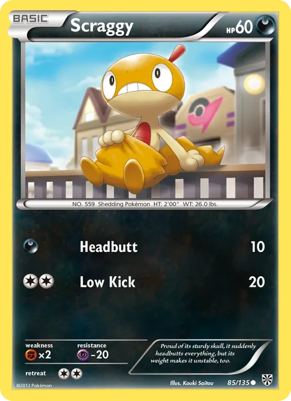 Scraggy 85/135 Plasma Storm Pokémon card