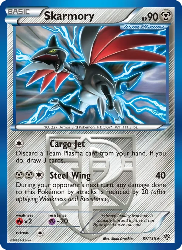 Skarmory 87/135 Plasma Storm Pokémon card