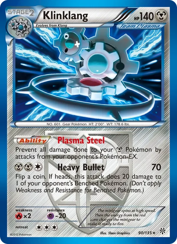 Klinklang 90/135 Plasma Storm Pokémon card