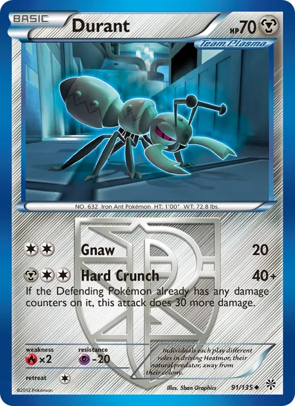 Durant 91/135 Plasma Storm Pokémon card