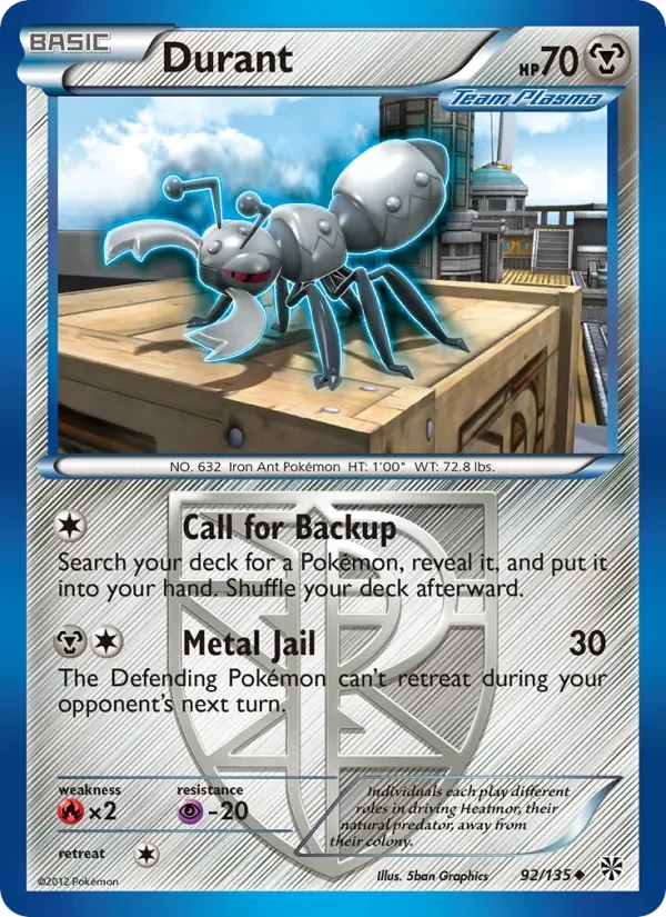 Durant 92/135 Plasma Storm Pokémon Karte