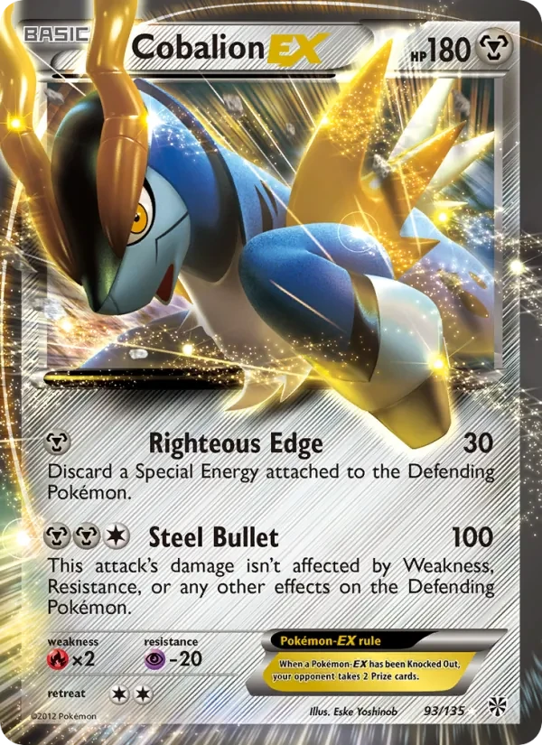 Cobalion-EX 93/135 Plasma Storm Pokémon Karte