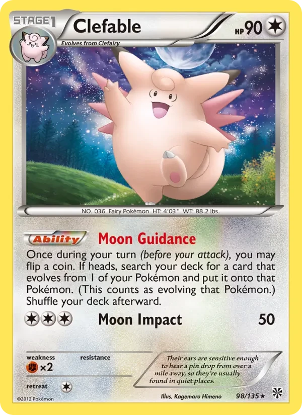 Clefable 98/135 Plasma Storm Pokémon card