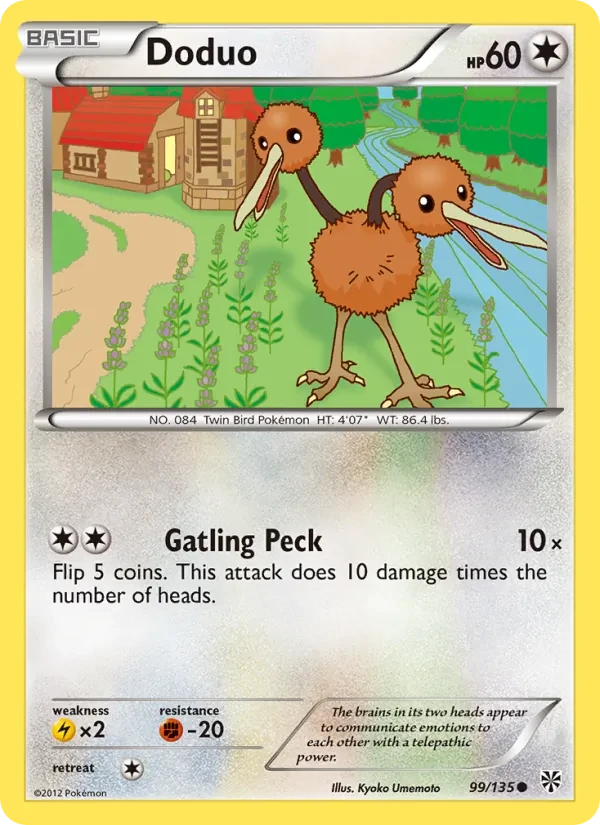 Doduo 99/135 Plasma Storm Pokémon card