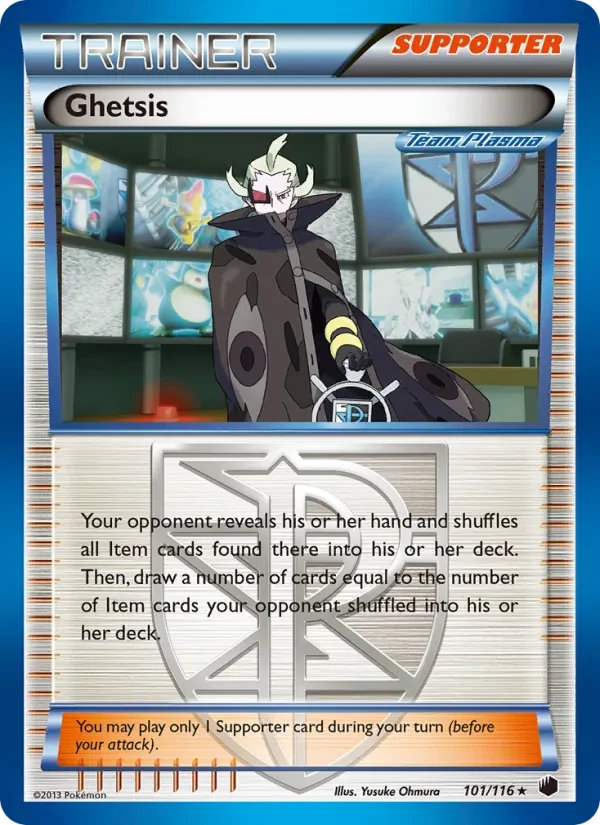 Ghetsis 101/116 Plasma Freeze Pokémon card
