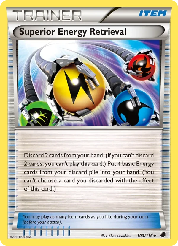Superior Energy Retrieval 103/116 Plasma Freeze Pokémon Karte